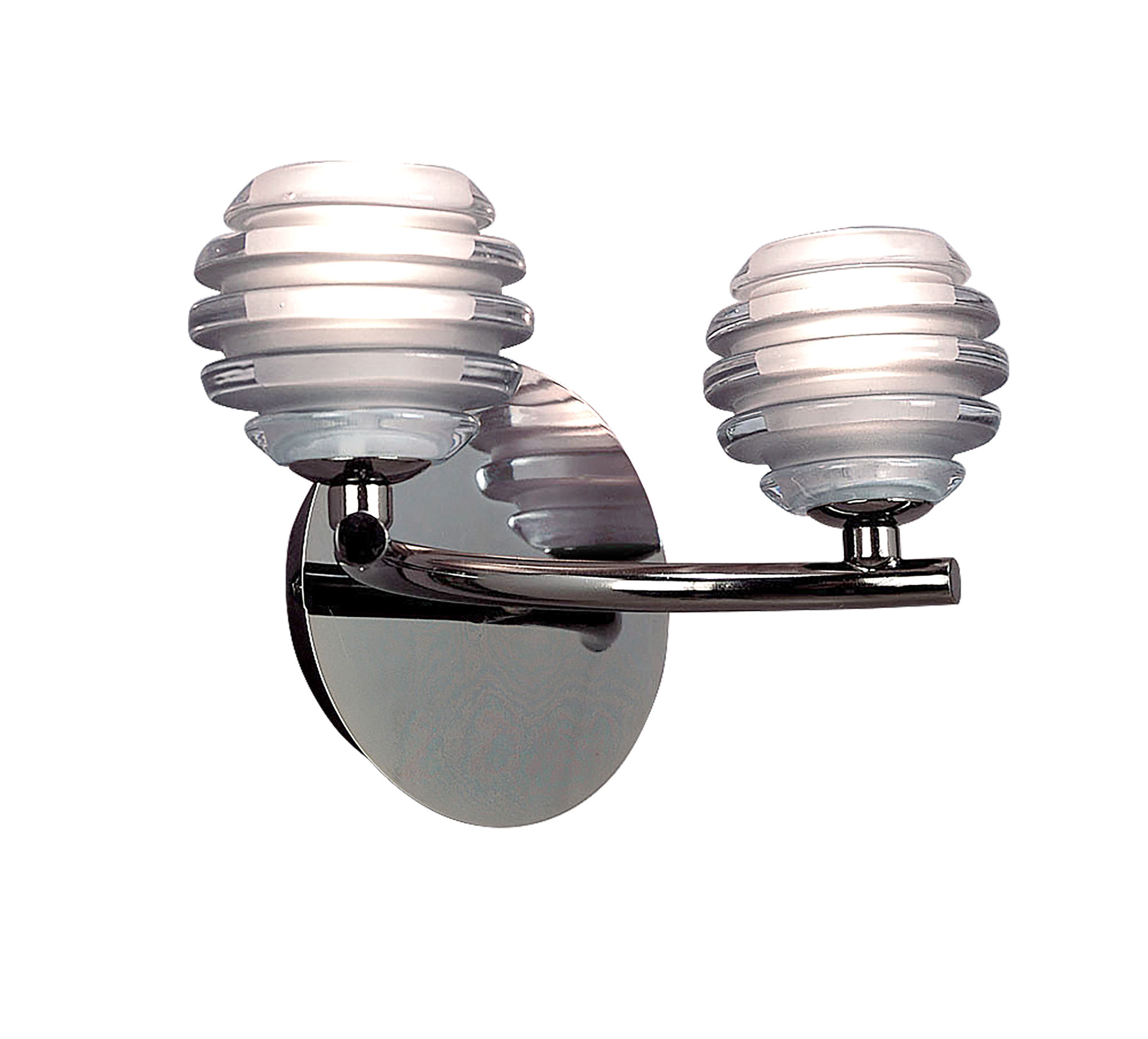 M8006/1  ## Sphere Wall Lamp Switched 2 Light G9, Black Chrome